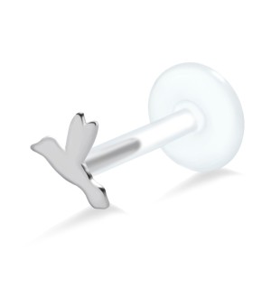 Flying Bird Shaped Labret Silver LA-136